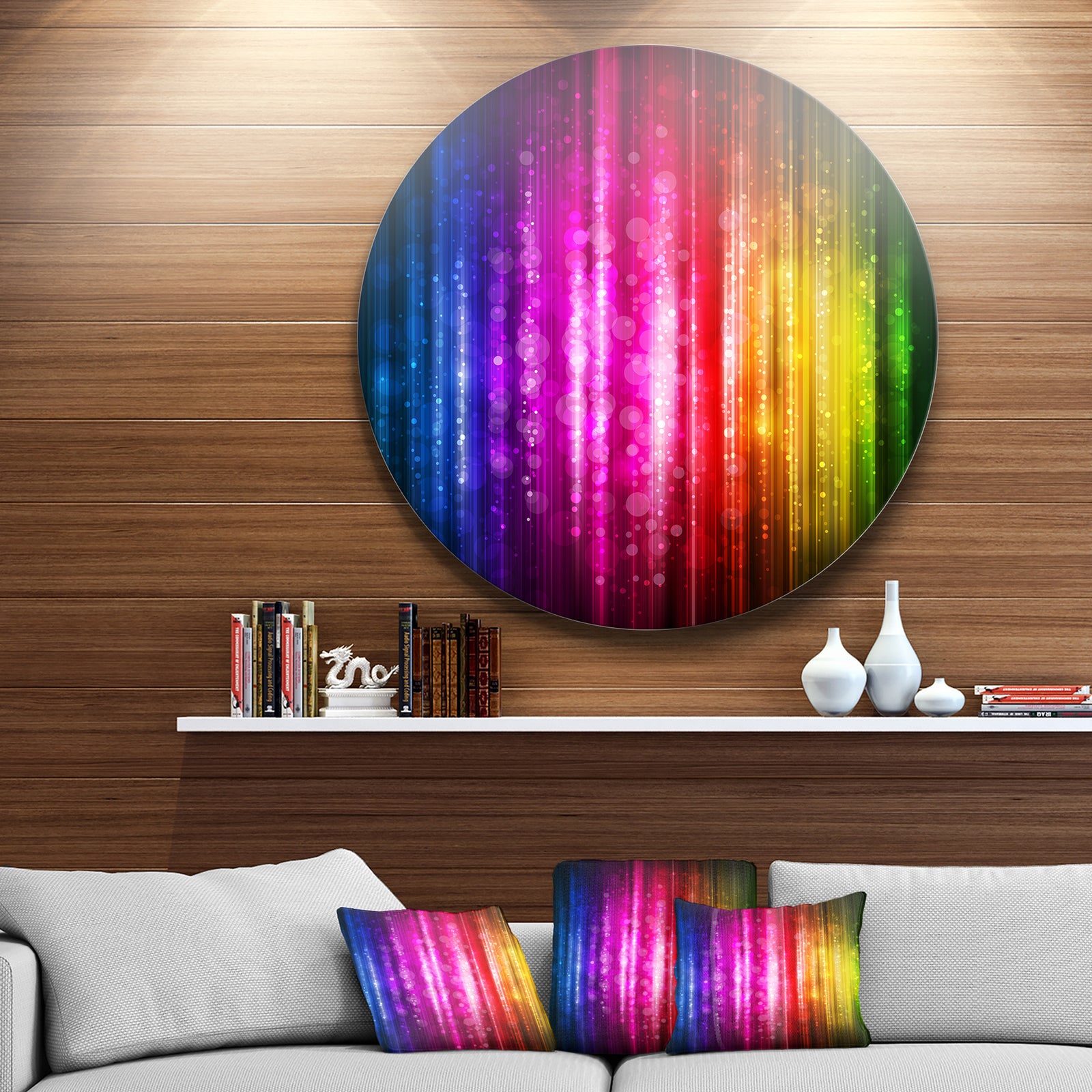 Glowing Background - Abstract Glossy Metal Wall Art