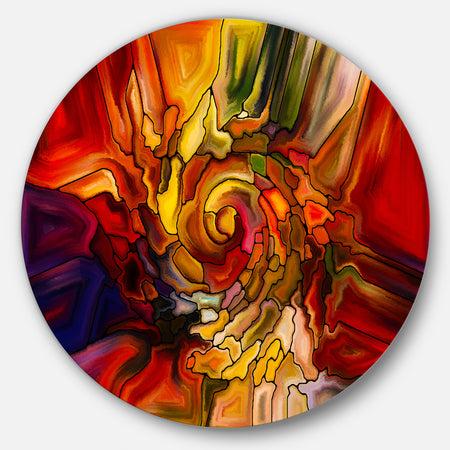 Illusions Of Stained Glass - Abstract Glossy Metal Wall Art