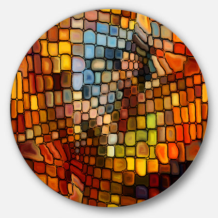 Dreaming Of Stained Glass - Abstract Glossy Metal Wall Art