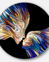 Metaphorical Mind Painting - Sensual Glossy Circle Metal Wall Art