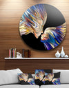Metaphorical Mind Painting - Sensual Glossy Circle Metal Wall Art
