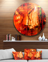 Abstract Fire Red - Abstract Glossy Metal Wall Art