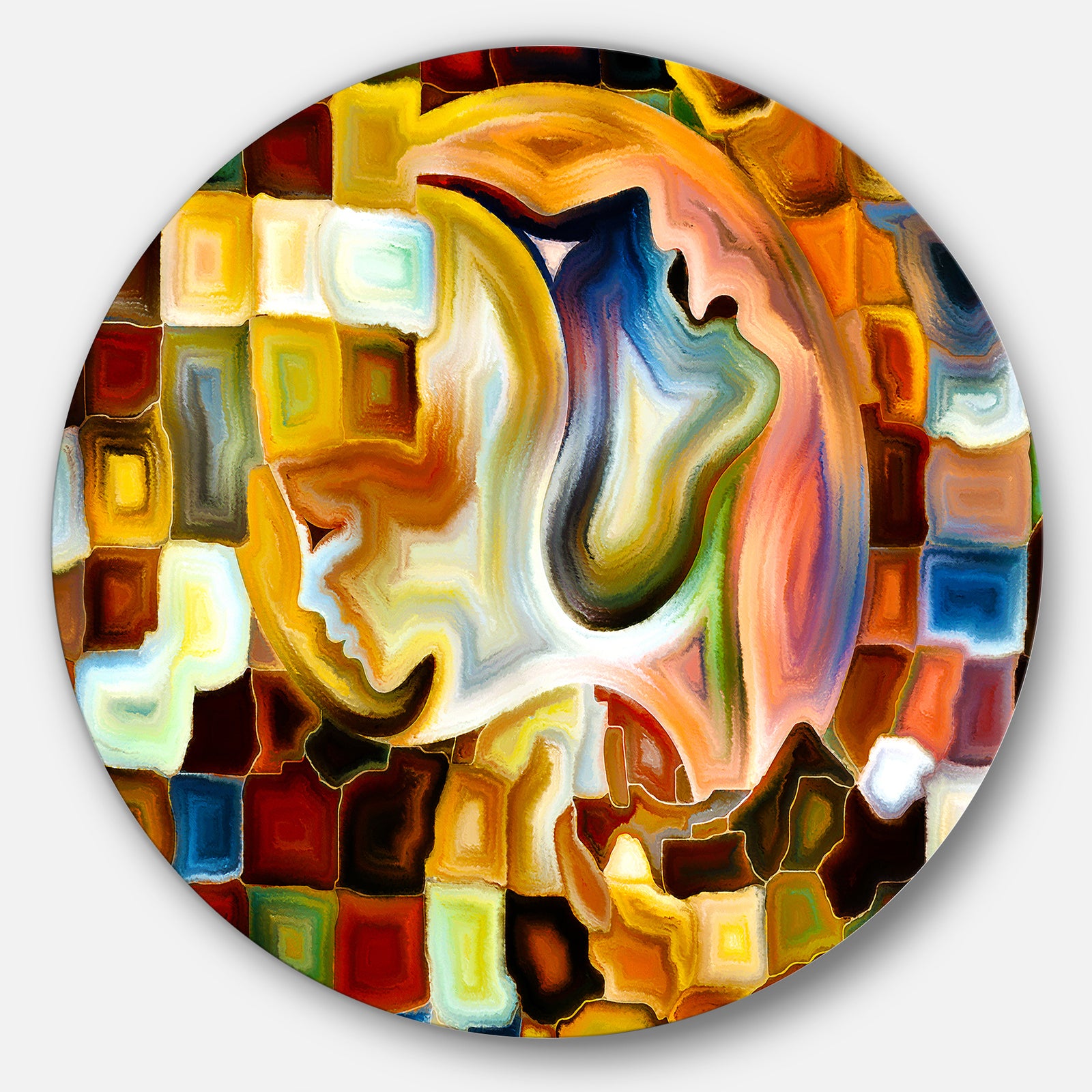 Way of Inner Paint - Abstract Glossy Metal Wall Art