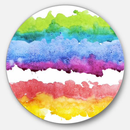 Colorful Stripes in Vector Pattern - Abstract Glossy Metal Wall Art