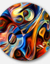 Abstract Music and Rhythm - Abstract Glossy Circle Metal Wall Art