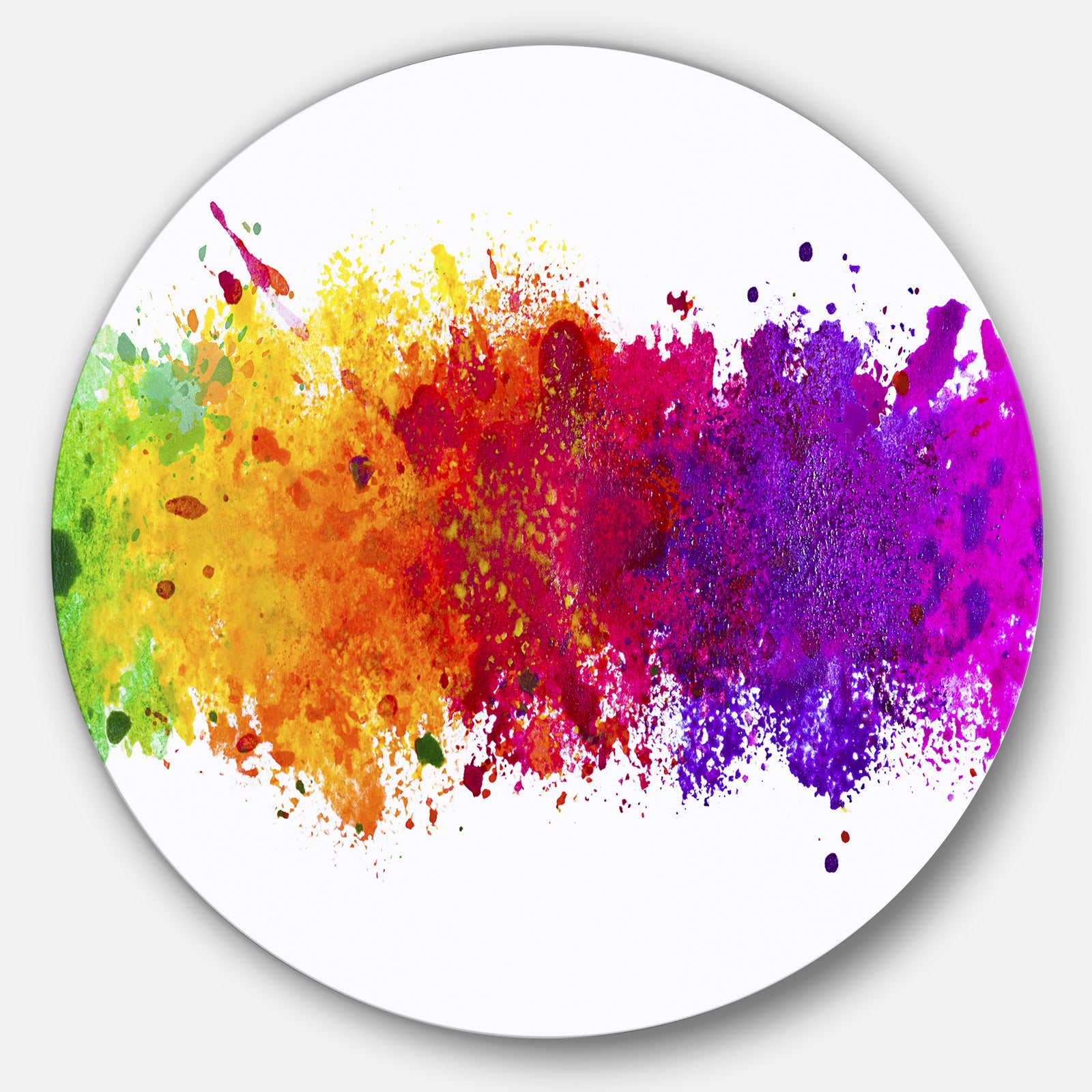 Artistic Watercolor Splash - Abstract Glossy Metal Wall Art