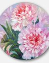 Full Blown Peonies - Floral Glossy Metal Wall Art
