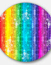 Rainbow Effects Illustration - Abstract Glossy Large Disk Metal Wall Art