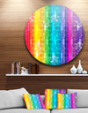 Rainbow Effects Illustration - Abstract Glossy Large Disk Metal Wall Art