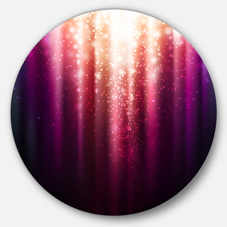Purple with Magic Light - Abstract Glossy Large Disk Metal Wall Art