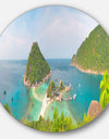 Tropical Island Panorama - Landscape Photo Aluminum Circle Wall Art
