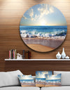 Sea Sunset - Seascape Photography Round Metal Wall Art