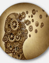 Mechanical Brain - Contemporary Art Disc Metal Artwork