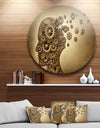 Mechanical Brain - Contemporary Art Disc Metal Artwork