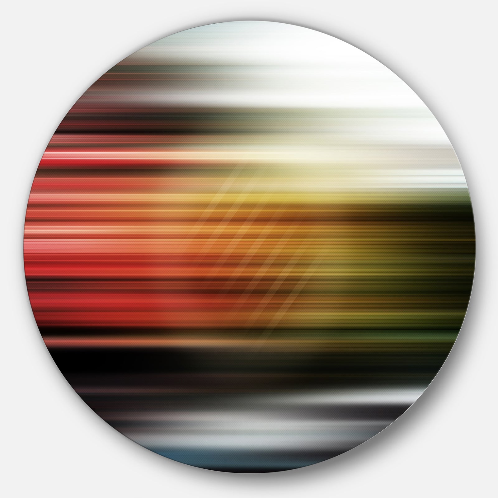 Horizontal Lights - Contemporary Art Circle Wall Art