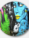 Mural Wall Art - Street Round Metal Wall Art