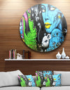 Mural Wall Art - Street Round Metal Wall Art