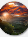 Guanyin Mountain Sunrise Taipei - Photo Round Metal Wall Art