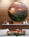 Guanyin Mountain Sunrise Taipei - Photo Round Metal Wall Art