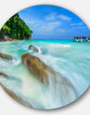 Tachai Island in Thailand Landscape - Photo Round Metal Wall Art