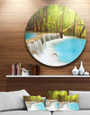 Waterfall of Huai Mae Kamin - Landscape Round Metal Wall Art