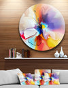 Creative Flower in Multiple Colors - Abstract Floral Large Circle Metal Wall art