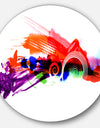 Abstract Splashes of Colors - Abstract Painting Disc Metal Artwork