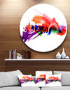 Abstract Splashes of Colors - Abstract Painting Disc Metal Artwork