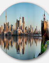 Toronto City Skyline Panorama - Cityscape Photography Large Disc Metal Wall art