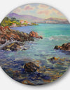 Cote d'Azur France - Landscape Painting Round Wall Art