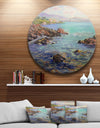 Cote d'Azur France - Landscape Painting Round Wall Art