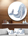 Whale Watercolor - Animal Painting Circle Wall Art