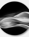 Glittering Silver Pattern - Abstract Digital Art Round Wall Art