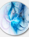 Blue Nebula Star - Abstract Digital Art Circle Wall Art