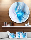 Blue Nebula Star - Abstract Digital Art Circle Wall Art