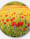 Sea of Blossom - Landscape Floral Art Round Wall Art