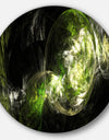 Billowing Smoke Green - Abstract Digital Art Circle Wall Art