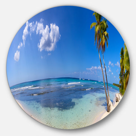 Paradise Beach Panorama - Landscape Photo Disc Metal Artwork