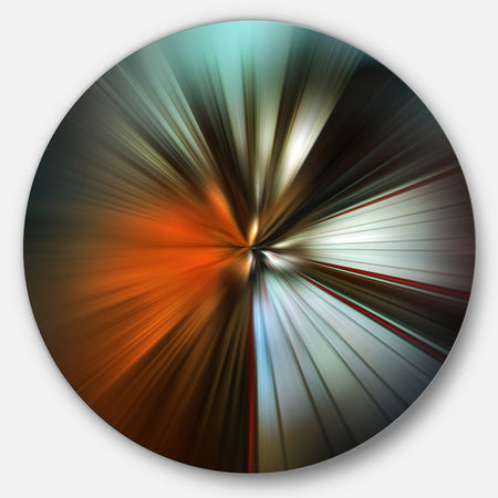Brown Focus Color - Abstract Digital Art Circle Wall Art