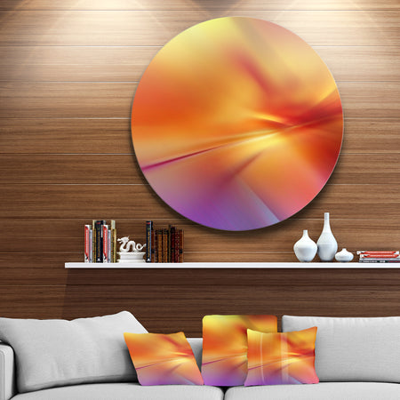 Orange Red Wallpaper Art - Abstract Digital Art Disc Metal Artwork