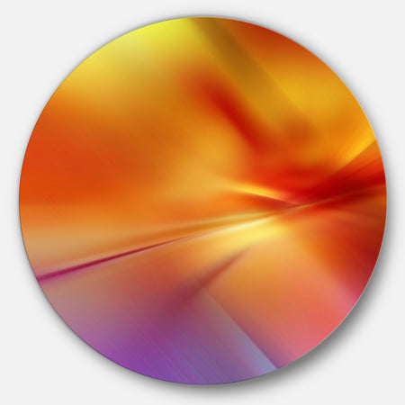 Orange Red Wallpaper Art - Abstract Digital Art Disc Metal Artwork