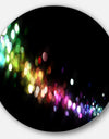 Colorful Abstract Lighting - Abstract Digital Art Disc Metal Artwork