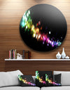 Colorful Abstract Lighting - Abstract Digital Art Disc Metal Artwork
