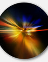 Explosion of Light in Black - Abstract Digital Art Circle Wall Art