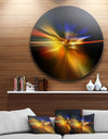 Explosion of Light in Black - Abstract Digital Art Circle Wall Art