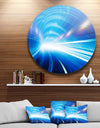 Speed Motion in Highway Tunnel - Abstract Digital Art Round Wall Art