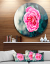 Red Rose in Vintage Style - Floral Digital Art Round Wall Art