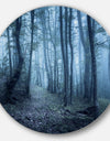 Spring Foggy Forest Trees - Landscape Photo Round Wall Art