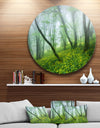 Mysterious Forest Green Leaves - Landscape Photo Disc Metal Wall Art