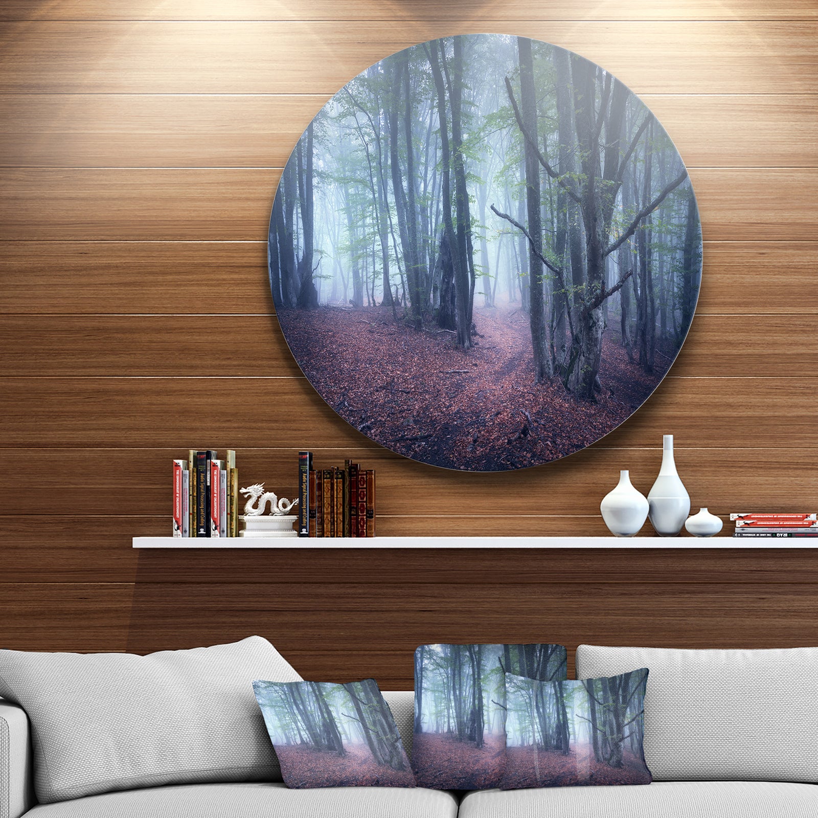 Mysterious Fairytale Wood - Landscape Photo Disc Metal Artwork